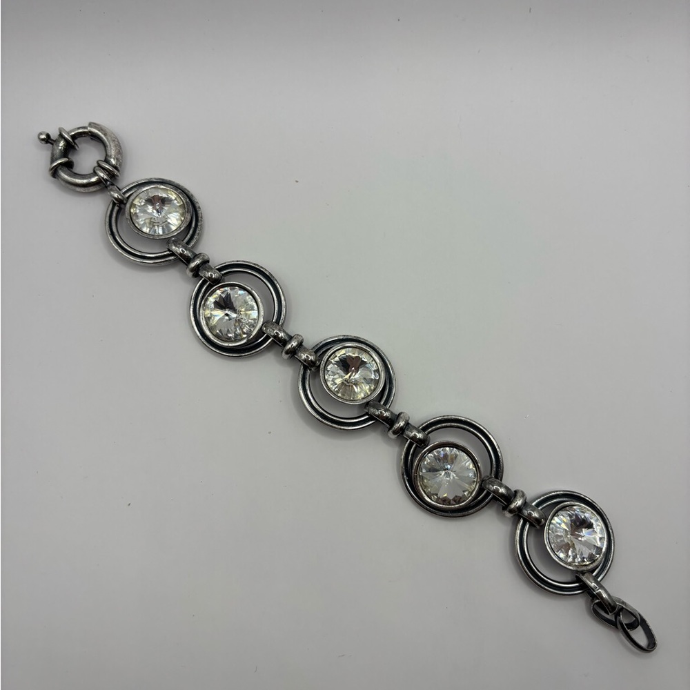 Sterling Silver Bracelet with Brilliant CZ Stones – Handcrafted in Baghdad - Picture 6 of 10